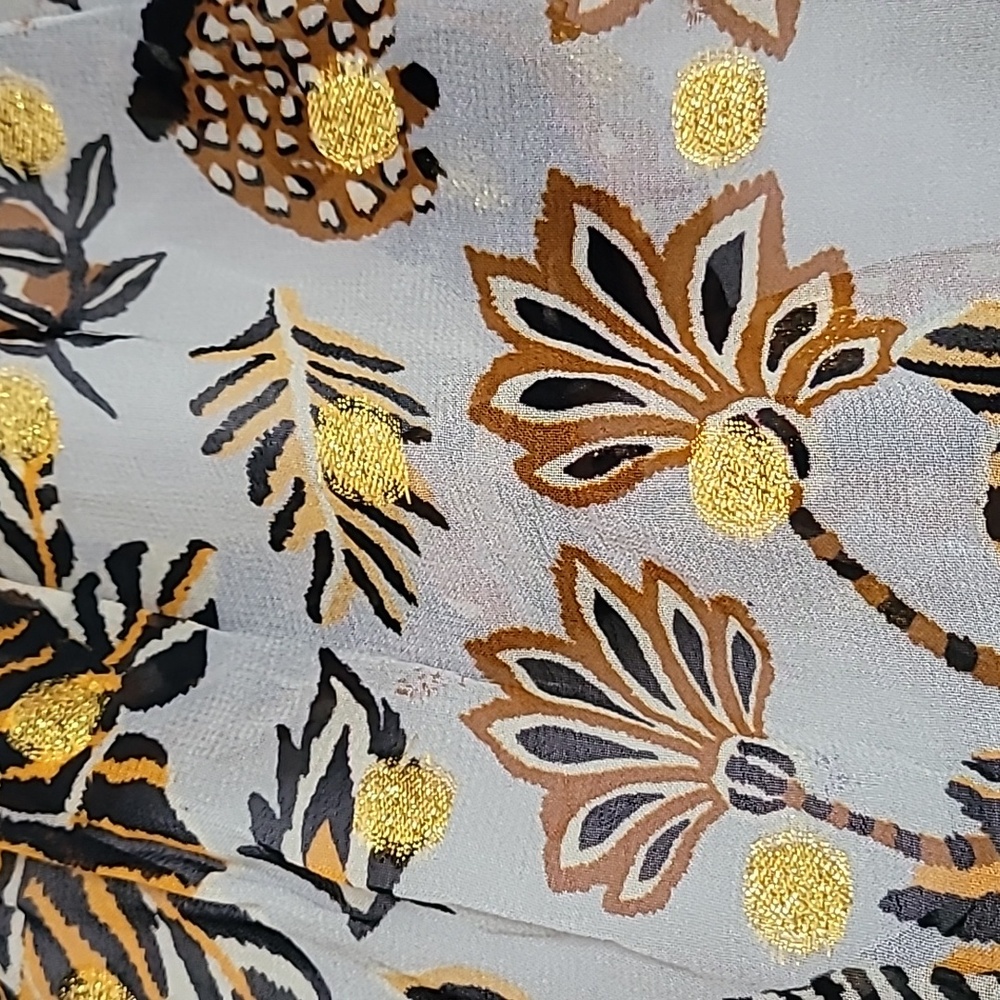 Farm Rio  Floral Tapestry Embroidered Bishop-Sleeve Blouse - Picture 7 of 10